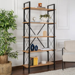 Nordure Estantería Industrial Atlantic Pine y Negro